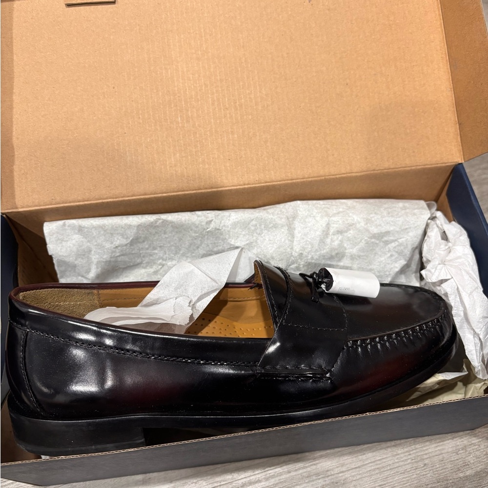 Cole Haan Glossy Black Slip-On Loafers